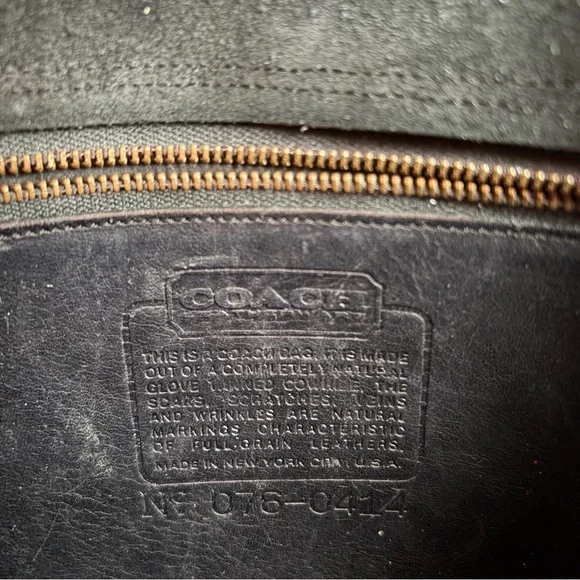 *RARE* Coach Sling Bag #9710 Black Leather NYC Vintage 1985 Turnlock Flap Bag - Picture 10 of 16